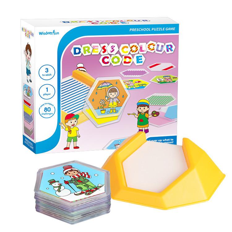 Plastic Color Decoding Puzzle With Logic Challenges For Brain Development And Kids Learning