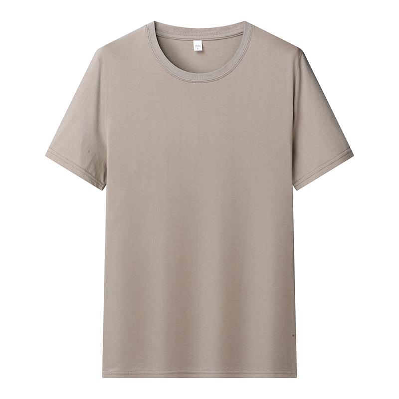 Short-sleeved T-shirt Hong Kong style loose T-shirt pure cotton half-sleeved men's short-sleeved small shoulder-length combed couple T-shirt