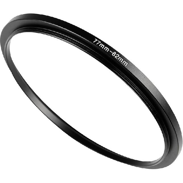 72-77mm Metal Step-Up/Down Ring Adapter Compatible with Mirrorless Cameras DSLR Lens, UV CPL ND Filter Thread Converter, Black