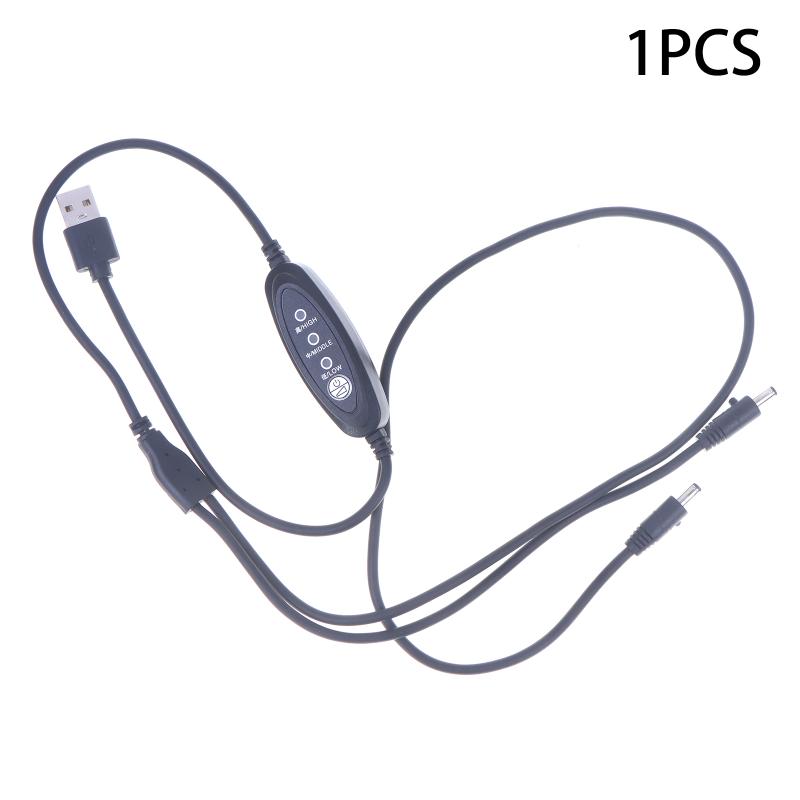 USB Regulátor rychlosti ventilátoru Adaptér konektoru Ventilátorový regulátor Nový 3stupňový nastavení síly větru Kabel pro chladicí oblečení