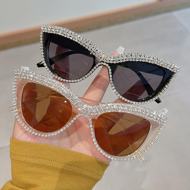 Attractive Glasses Women's Black New Cat Eye Sunglasses Vintage Luxury Hand Made Sun Glasses For Woman Driving Travel Eyeglasses