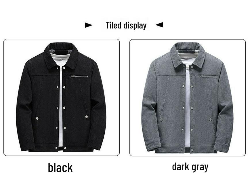 Men's Plus Size Casual Korean Lapel Cardigan Jacket for Autumn and Winter