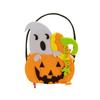 Pumpkin Shape Trick or Treats Bag Halloweens Candy Collector With Soft Handle for Holiday Accessory Storage Pouch