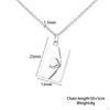 Heart Love Envelope Necklace Pendant Stainless Steel Valentine's Day Gifts Jewelry Chain for Mom Her