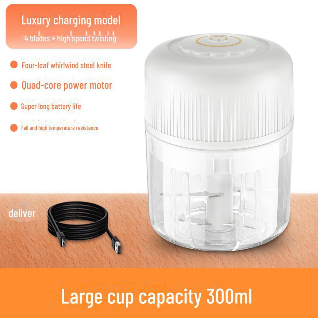 Compact Wireless Electric Garlic Masher – Multi-Function Mini Food Processor