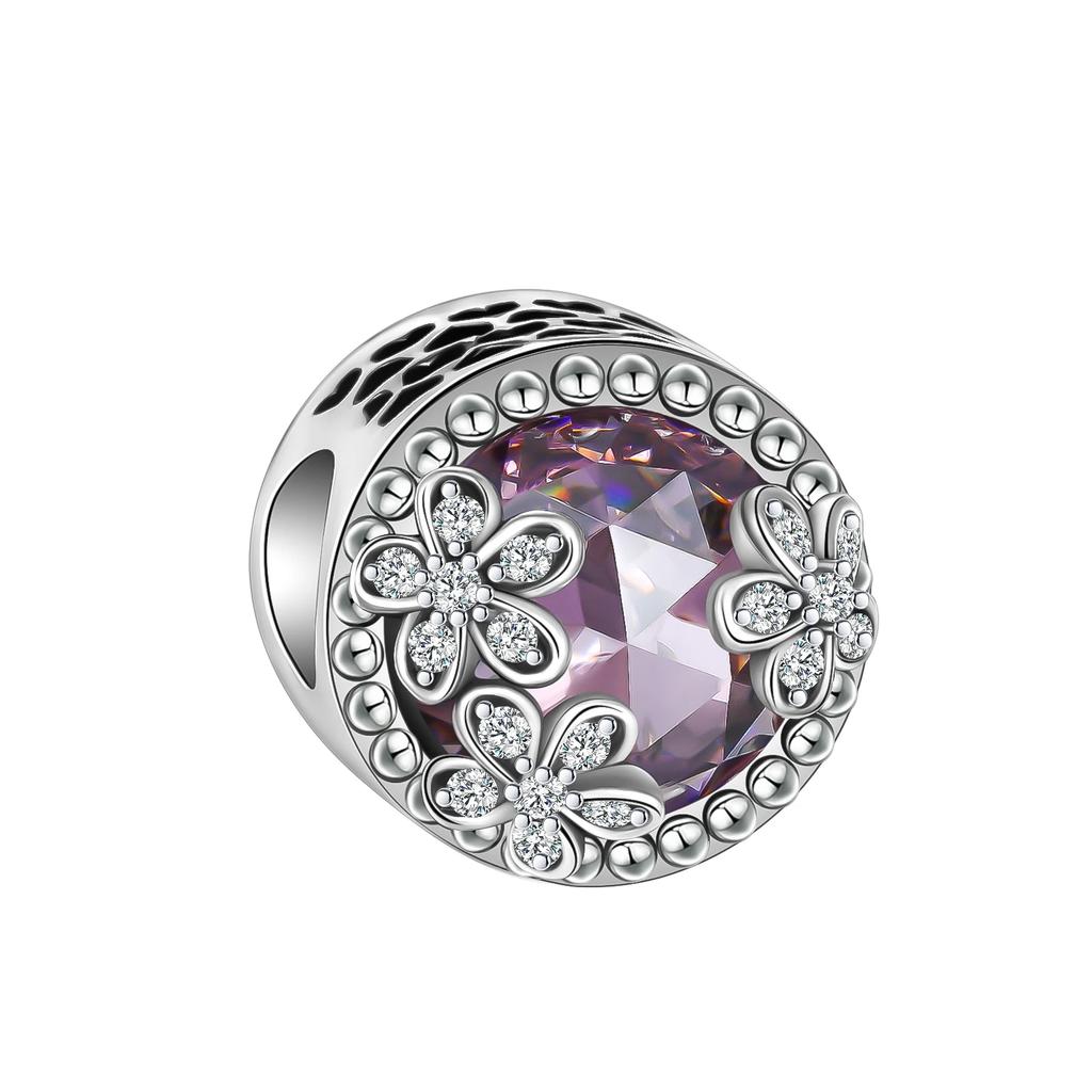Copper Metal Blue Series Moon Plane Space Series Glass Bead Components Clip Charm Bead Component Compatible With Authentic Original Bracelet High