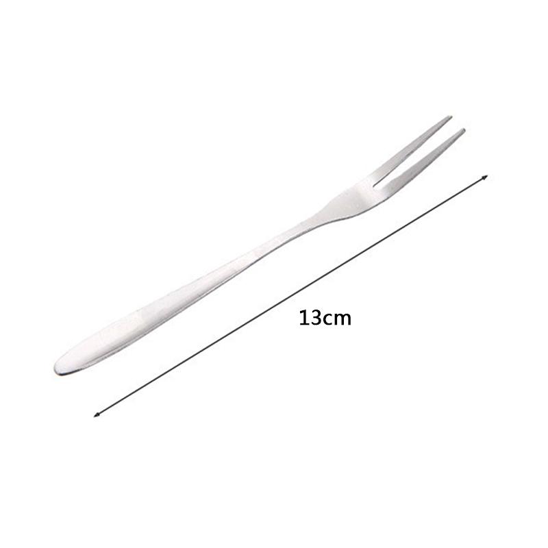 5/10st 13cm Rostfritt Stål Fruktgafflar Salladsgaffel För Kafeteria Restaurang Hemfest Dessertgaffel Vacker Fruktgaffel Servis