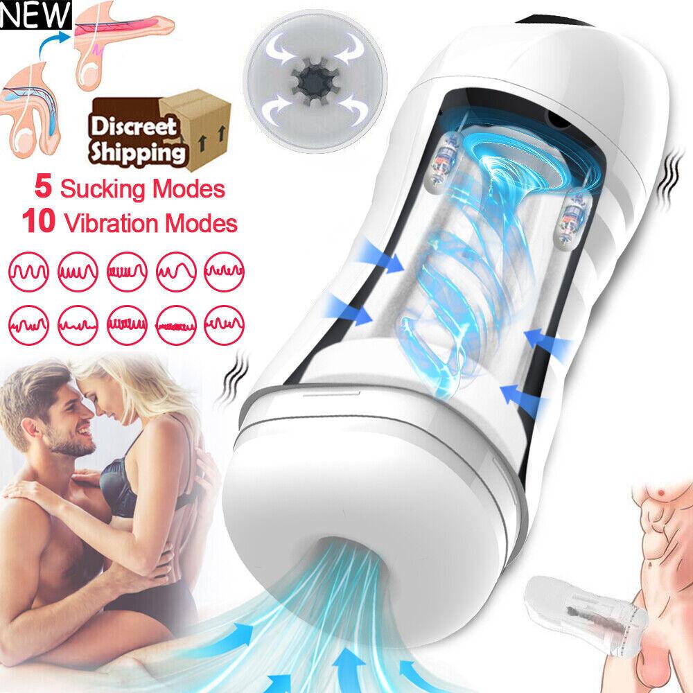 Masturbator masculin Penis Cupă Muie Suge Vagin simulat Păsică reală Gemetă Vibrator Jucării sexuale masculine Vagin simulat