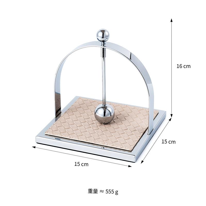 Simple Stainless Steel Tissue Holder Vertical Restaurant Napkin Holder Square Tissue Box Home Decoration Desktop Tissue Holders