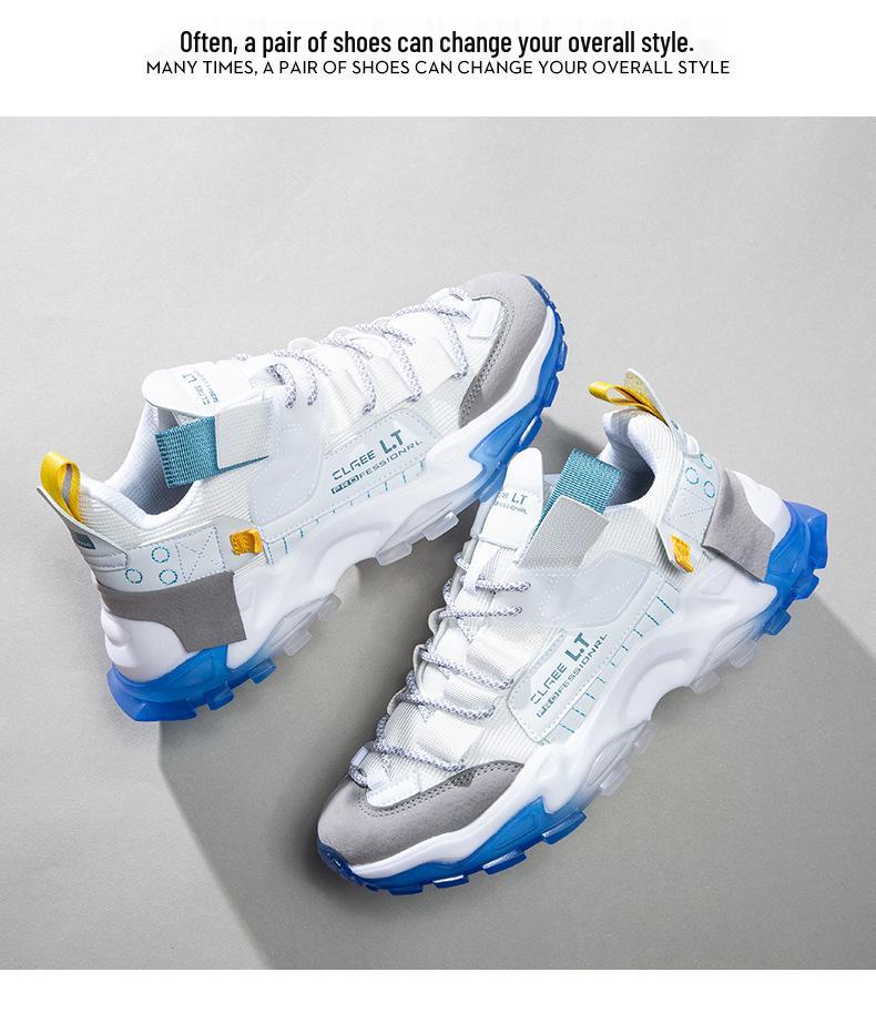 Men's Spring 2024 Casual White Mesh Breathable Sneakers