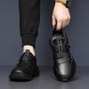 Men's Leather Lace-Up Casual Sneakers Breathable Male Flats Comfortable Walking Shoes for Men Lightweight Athletic Outdoor Shoes