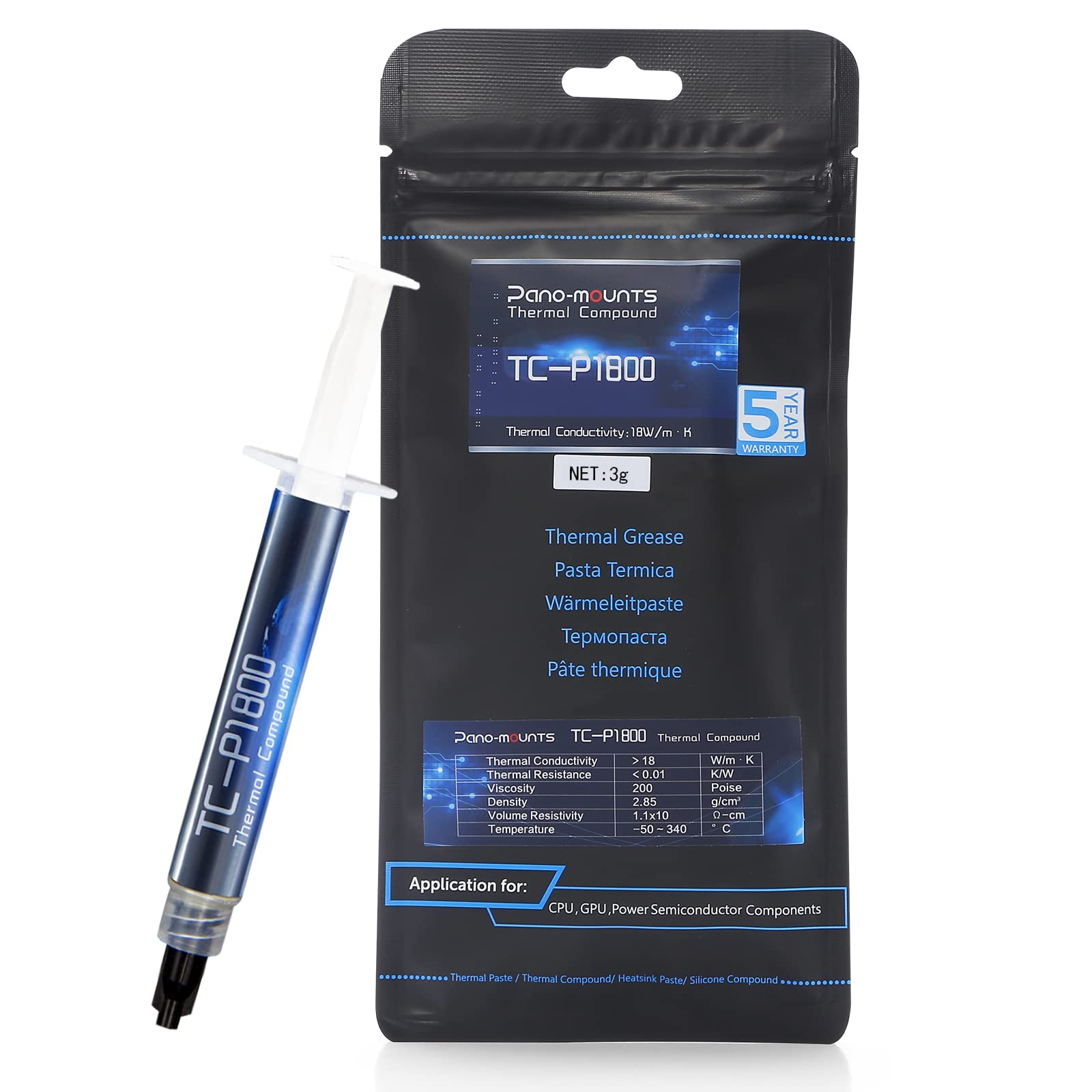 PANO-MOUNTS High-Performance Thermal Conductive Silicone Grease CPU Grease Silicone Grease Thermal Conductive Silicone Grease CPU Grease Insulated