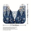 4Pcs Bathroom Shower Curtain Set Elk Christmas Tree Print Bathroom Curtain With 12 Hooks Non Slip Rugs Toilet Cover Mat Bathroom Partition