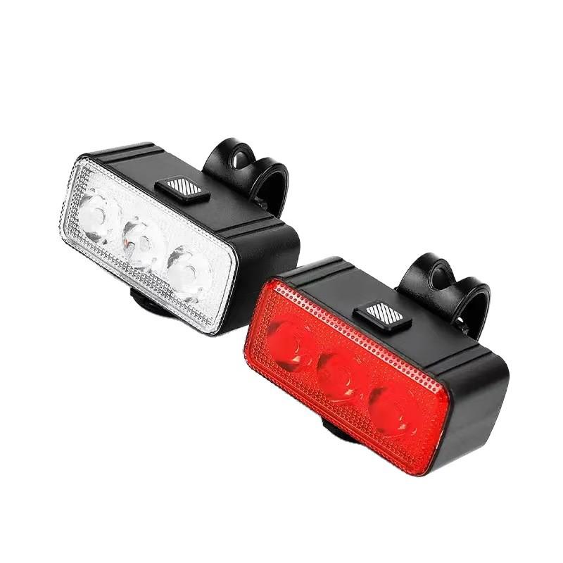 High-Brightness Waterproof Bicycle Head & Taillight with Type-C Charging for Night Cycling
