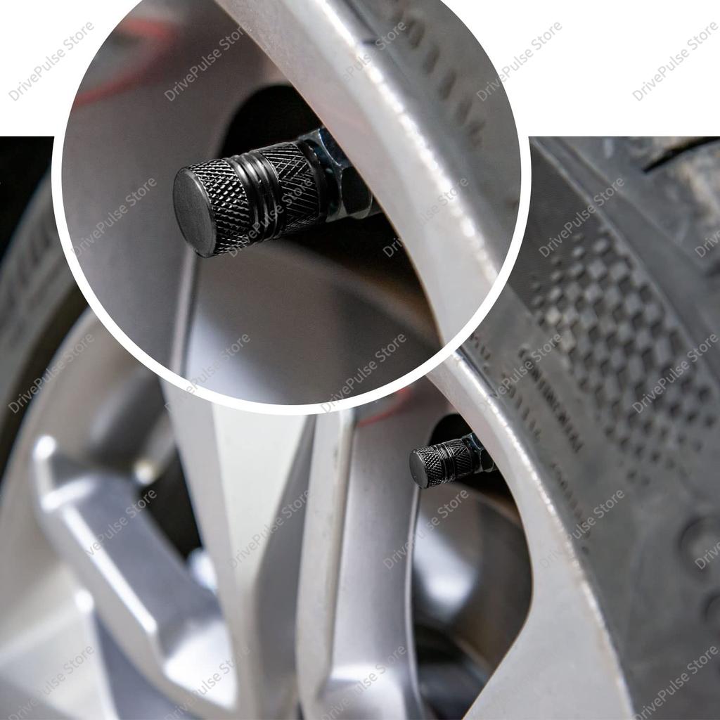 4PC Aluminum Valve Stem Caps - Universal Dust-Proof Tire Accessories for Cars, Trucks, SUVs & Motorcycles | Durable Alloy Cover