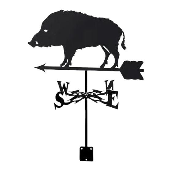 

Флюгер в виде дикого кабана, металлический силуэт кабана, флюгер для украшения сада, флюгер на крыше для наружного двора и патио Boar