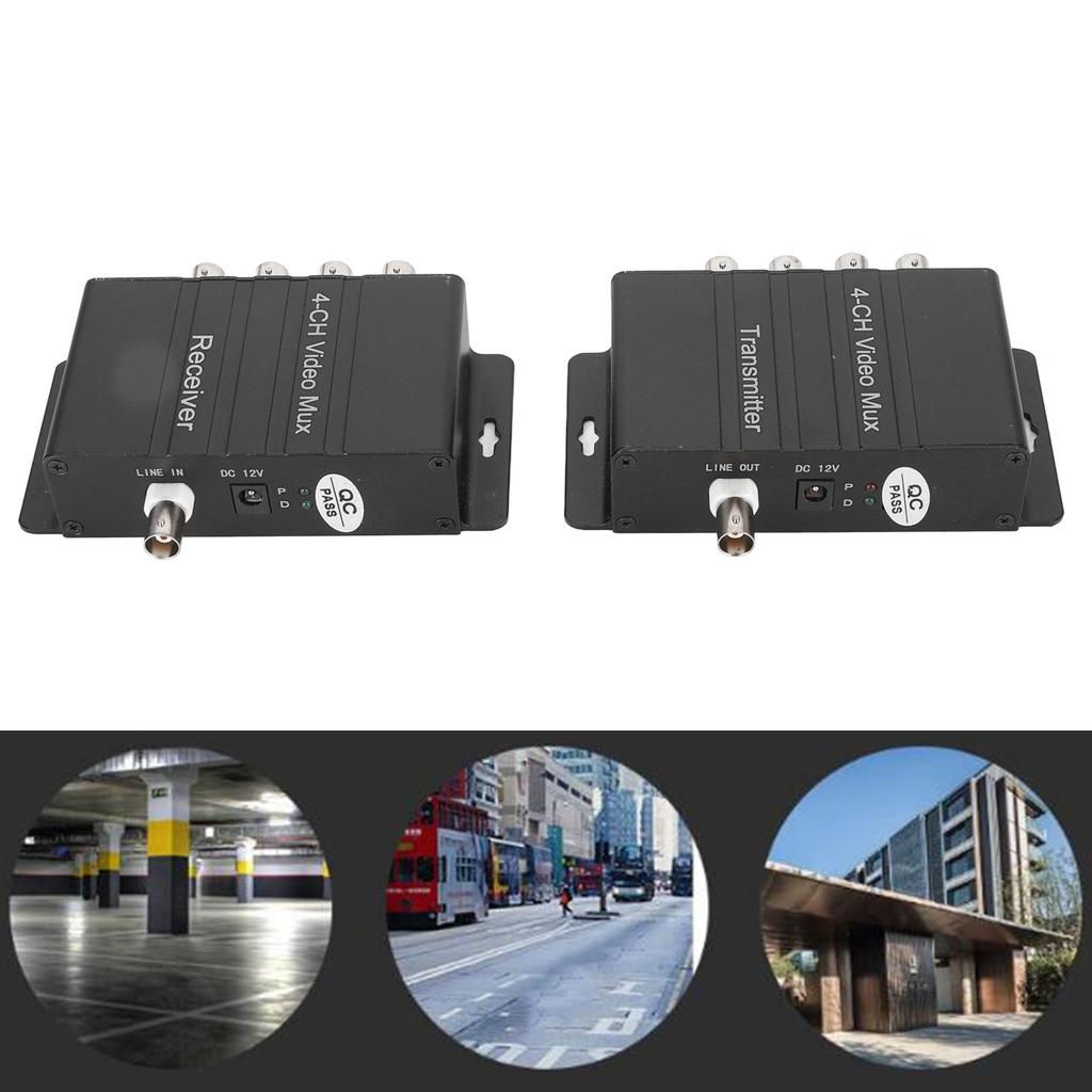 4 Channel Video Multiplexer Interference Resistant 4 HD Video to Coaxial Cable Multiplexer Transmitt