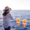 Hook-On Hanging Cup Basket Pack of 4 for Boats Motorhomes and Vehicles, Plastic Open Frame Drink Rack Storage Plus