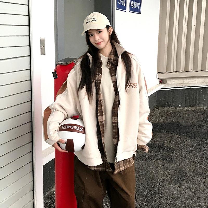 Suede jacket jacket women's new loose design casual baseball jersey men's and women's coats