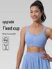 High-Strength Shockproof Sports Bra with Elastic Cross Straps and Front Zipper for Running and Yoga.