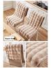 Winter Plush Non-Slip Thick Chair Cushion with Integrated Backrest for Living Room, Dining, and Office