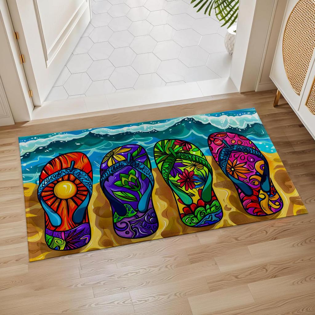 Shark Breaking Wall Door Mat Non Slip Soft Absorbent Indoor Rug Ocean Animal Floor Mat for Entryway Bathroom 17x29.5 Inch