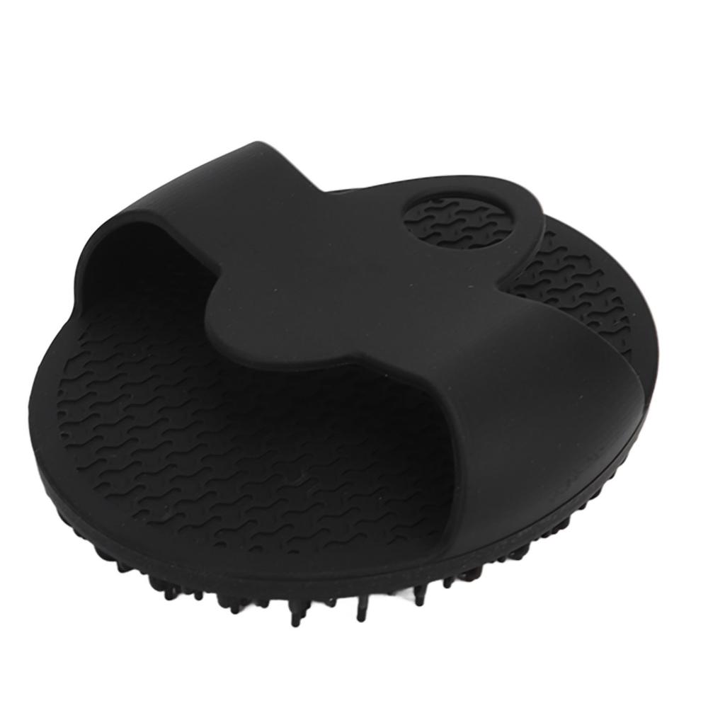 Silicone Bath Body Brush Gentle Exfoliating Body Scrubber Multi Functional Black Round Bathing Brush Facial Cleansing Brus