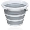 Collapsible Bucket, 1.3 Gallon/ 5L Foldable Square Tub Compact Wash Basin, Multipurpose Wash Bin for Household Outdoor Car Washing, Portable Plastic