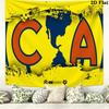 Club America Wall Tapestry Aesthetic Wall Hanging Printed Fabric Blanket Decorative Tapestries for Bedroom Living Room Home Decor