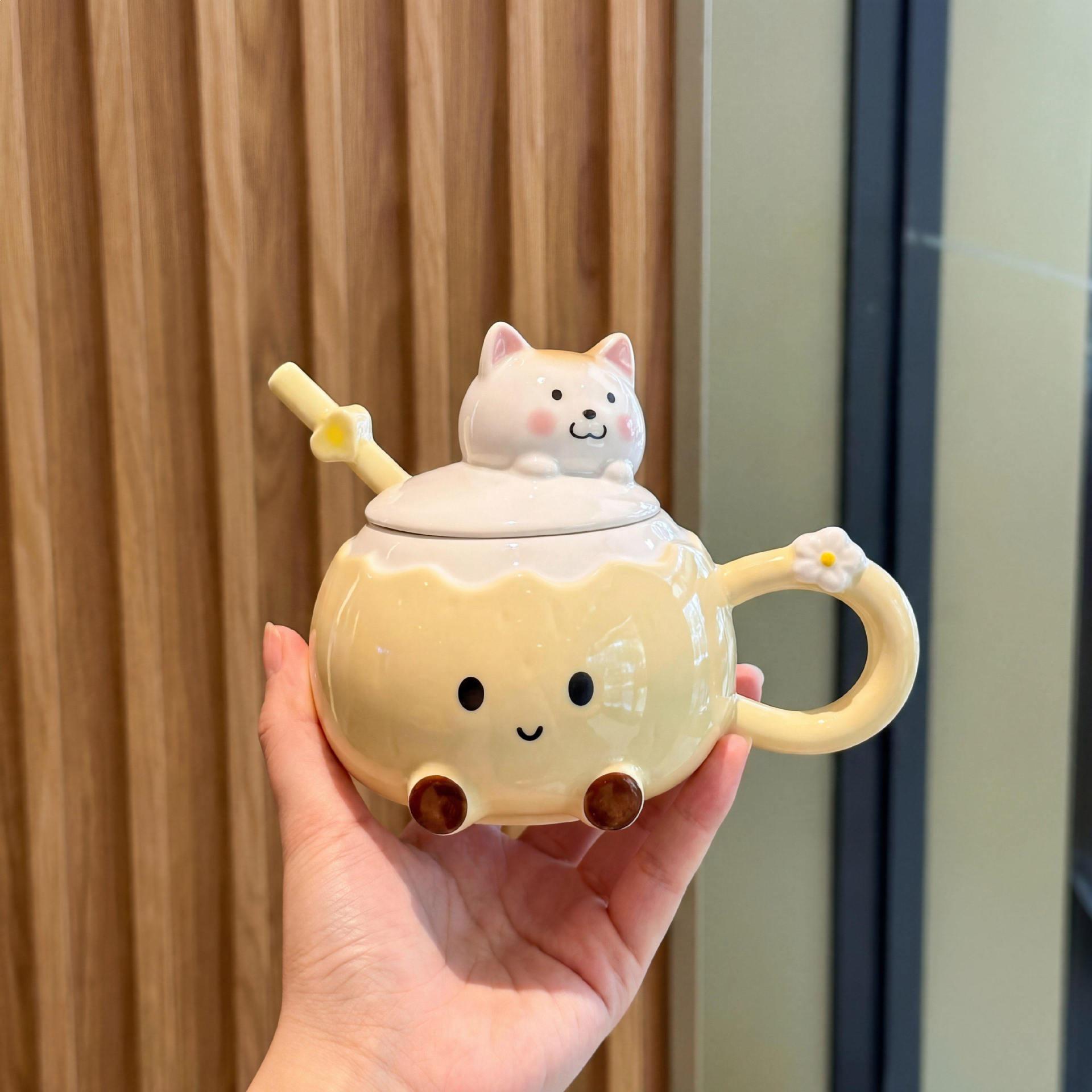

Cute Coconut Puppy Mug Gift for Girls - Practical Souvenir & Children s Birthday Present No Specification