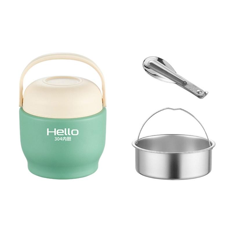 Double Layer Thermal Stainless Steel Meal Preparation Container Insulated Lunch Box with Separate Compartments