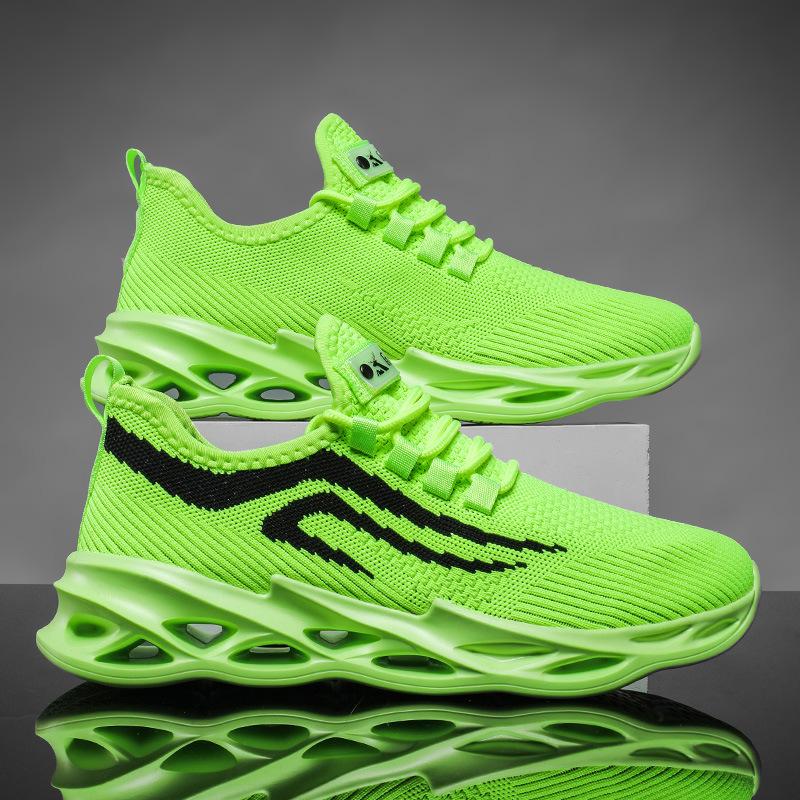 Men's Casual Sports Men's Shoes Breathable Blade Sole Shoes Lightweight Running Shoes Large Size Shoes Couple