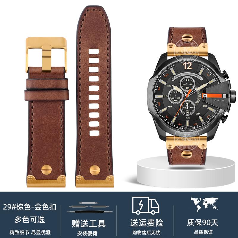 Quality Genuine Retro genuine Leather watchband men for DZ4343 DZ4323 DZ7406 watch strap vintage Italian leather 22mm 24mm 26mm