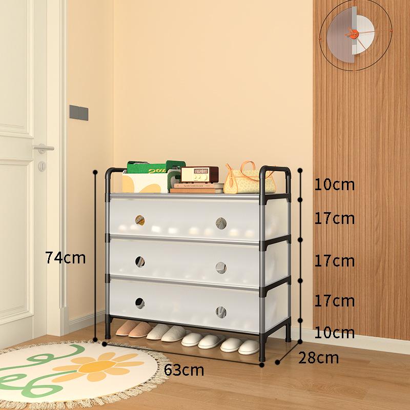 Platzsparendes Mehrschicht-Schuhregal mit Staubschutz für Wohnheime