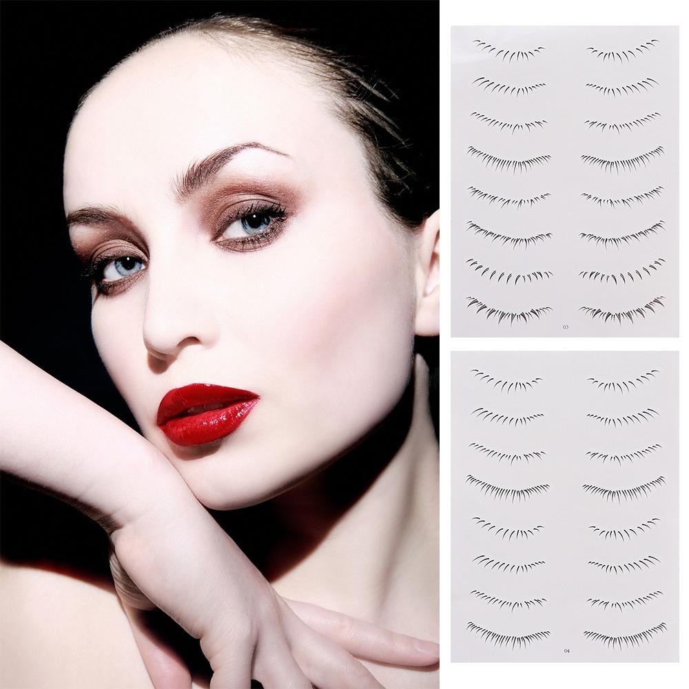 Multi-Style False Eyelashes Tattoo Simulation Transfer Lashes Decals  Eye Makeup Tools
