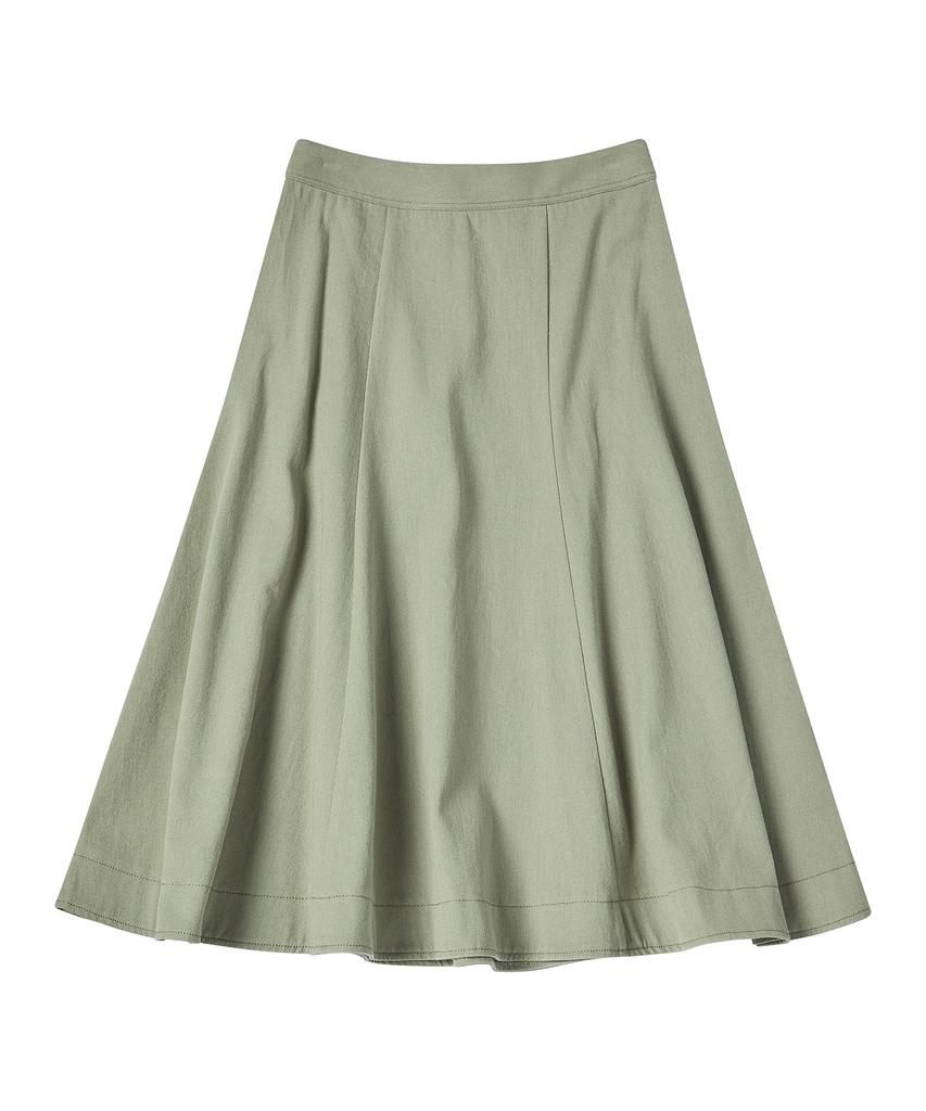 COMONINOZ W Cotton Flared Skirt [Mint]