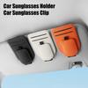 Magnetic Car Glasses Clip, Sunglass Holder for Sun Visor, Driving Sunglasses Clip with Card Holder for Car Interior Accessories