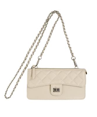 Kobe Lettuce Women's Chain Wallet, Spring, Summer, Fall, Winter, Crossbody Wallet, Faux Leather, 2-Way Mini Bag, Elegant and High-End Look, Perfect