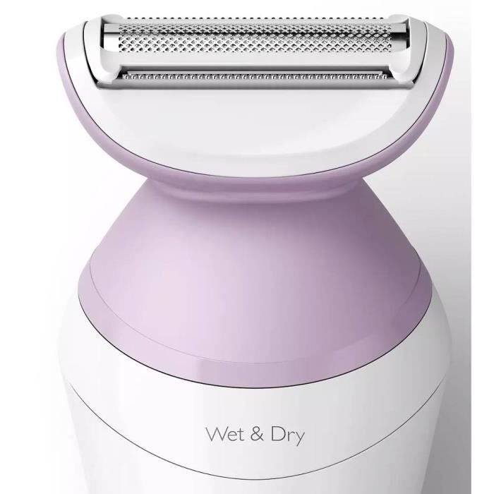Philips Lady Shaver Series 6000 Rasoir pour femmes blanc, lilas