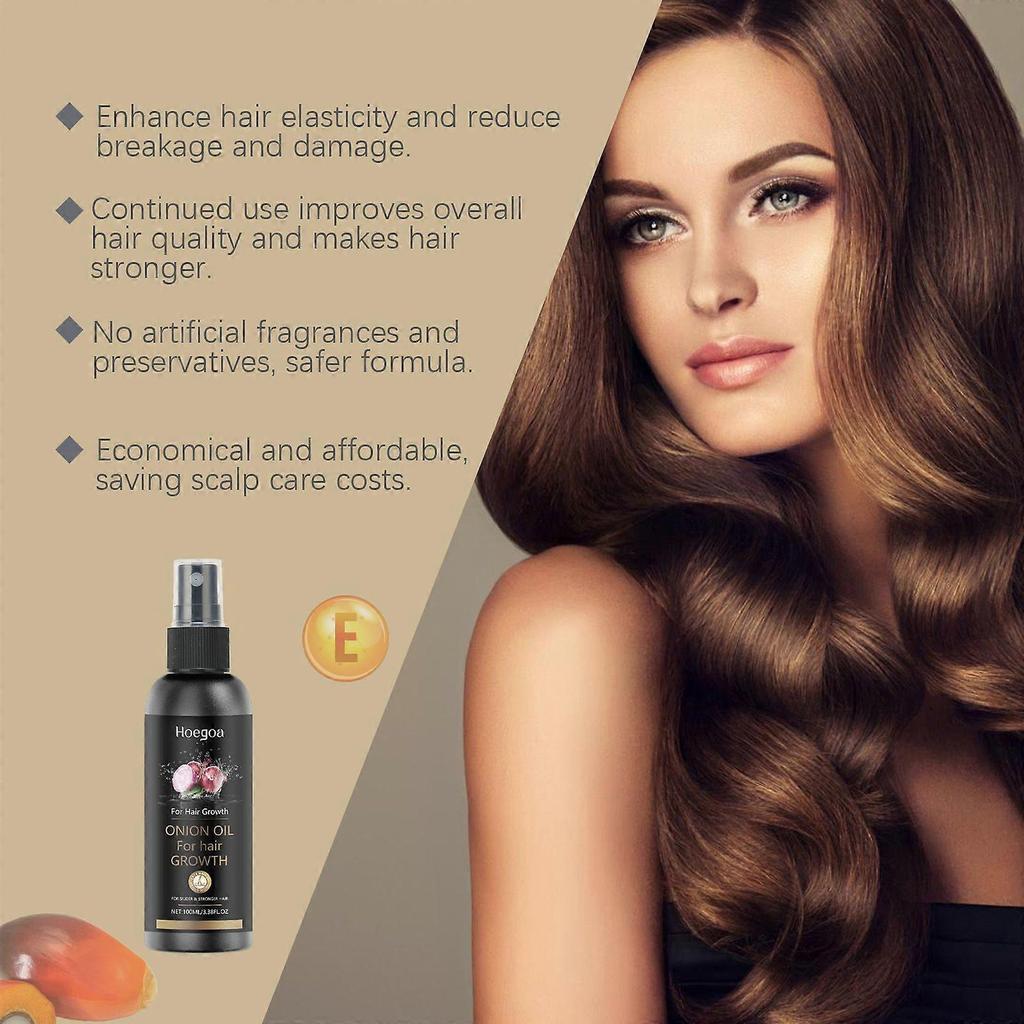 2025 Latest Model Onion Oil Hair Care Essential Oil Spray Gently Hydrates Hair