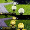 Solar LED Light Waterproof Cracked Glass Ball for Garden Outdoor Path for Patio and Yard Lawn Backyard Festival Decoration Lamp