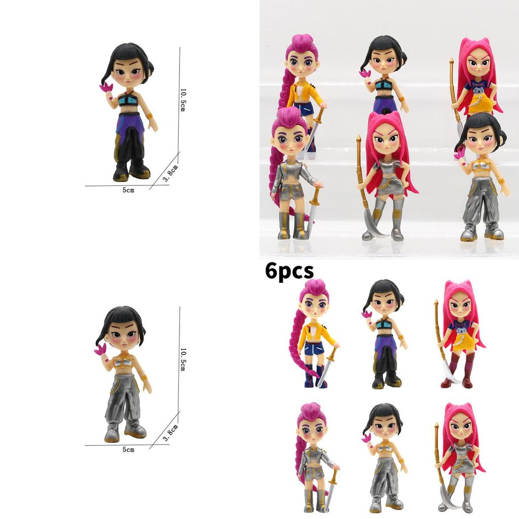 Kpop Demon Hunters Collectible Figure With Plastic Material For Display And Gift