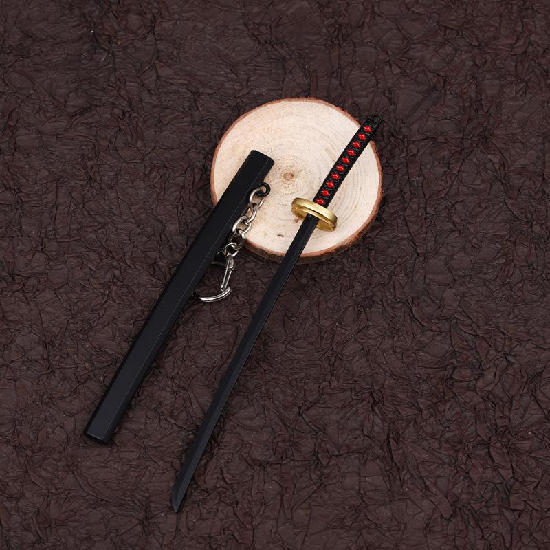 Demon Slayer Tanjiro Giyu Shinobu Nichirin Sword Keychain with Sheath, 17cm Alloy Model