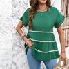 Women's T-shirt Casual Loose Short-sleeved Top Solid Color