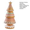 Mini Gingerbread Christmas Tree Ornament Miniature Xmas Tree Resin Statue Figurine Home Office Holiday Party Tabletop Decoration