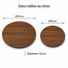 2-Piece Set Round Table Tops, Walnut Wood Look, diameter 70 cm Dining Table Top + diameter 50 cm Side Table Top, Table Top Only