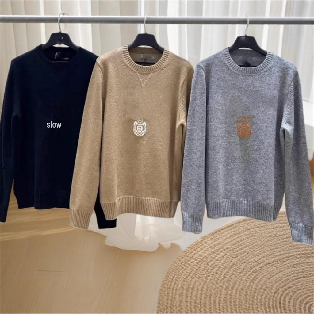 Nanyou 25 A/W Classic Letter Cashmere Knit Sweater - Loose Fit, Versatile, Logo Jacquard