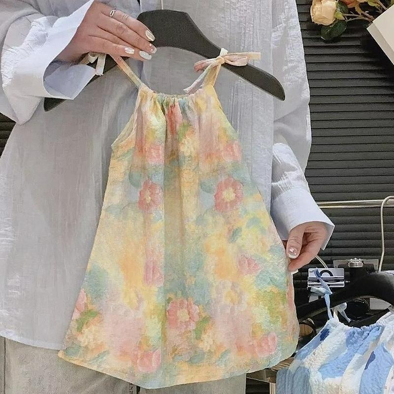 Girls' Princess Dress, Summer Suspender Skirt, Children's Vest Skirt, Big Children's Dress, Female Treasure Nightdress