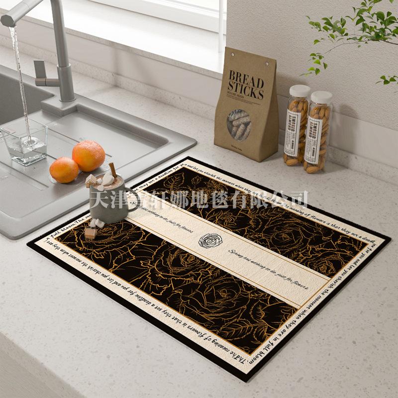 Luxe Retro Keukenblad Diatomeeënaarde Afdruipmat Afwas Tafel Absorberend Mat Bar Tafel Afwasmat 30*40cm