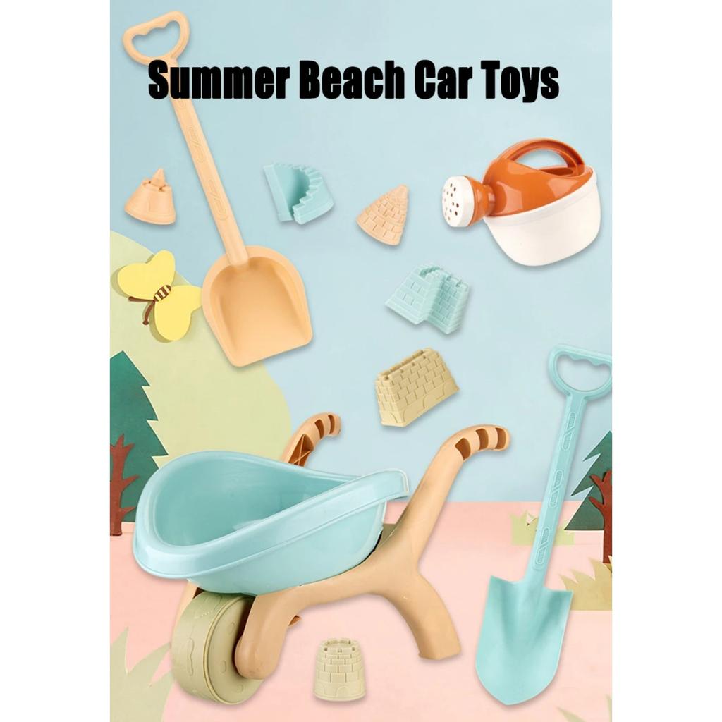 Kids Trolley Beach Toys Play Sand Water Game Sandbox Molds Castle Shovel Watering Summer Outdoor Playa Tools Sand Toys for Baby